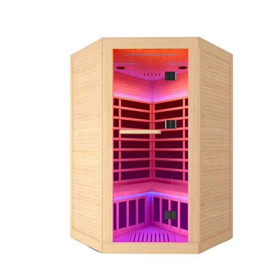 Canadian hemlock pentagonal double sauna
